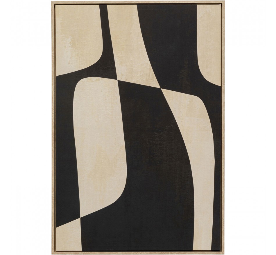 Schilderij Classic Shape 63x93cm zwart Kare Design