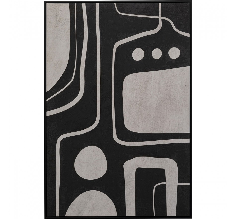 Schilderij Artistic 73x113cm zwart Kare Design