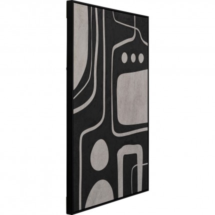 Canvas Picture Artistic 73x113cm black Kare Design