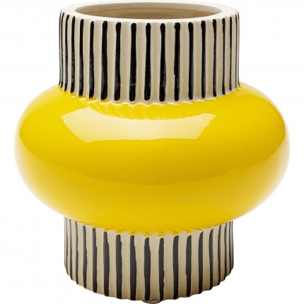 Vase Calabria yellow 16cm Kare Design
