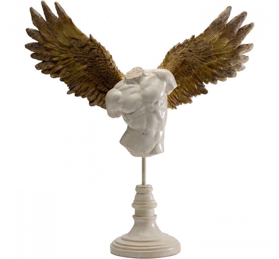 Deco bust man wings bronze Kare Design