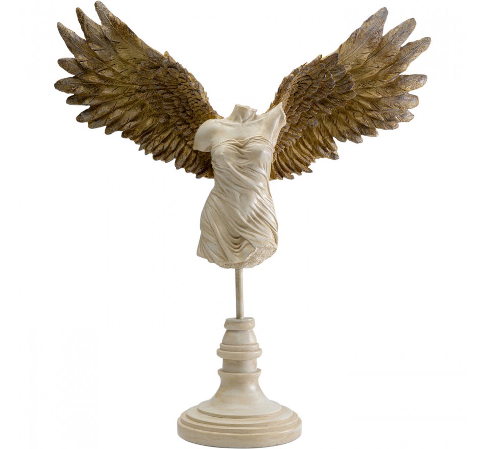 Déco buste femme ailes bronze 42cm Kare Design