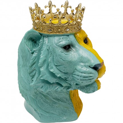 Decoratie tijger koning blauw en geel Kare Design