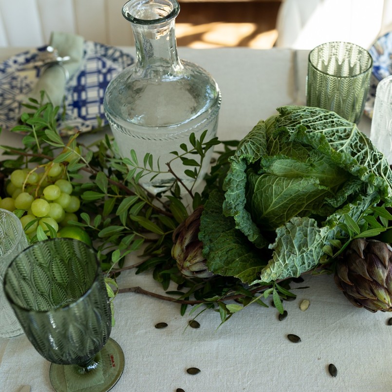 Verres à vin en verre vert - Fogli - Kare Design