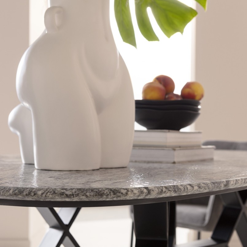 Grijs en wit granieten eettafel - Okinawa - Kare Design