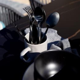 Couverts en acier noirs - Gloria - Kare Design