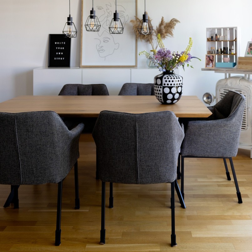Table industrielle en bois - Downtown - Kare Design