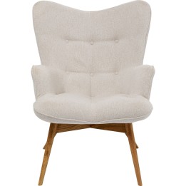 Scandinavian armchair in cream fabric - Vicky - Kare Design