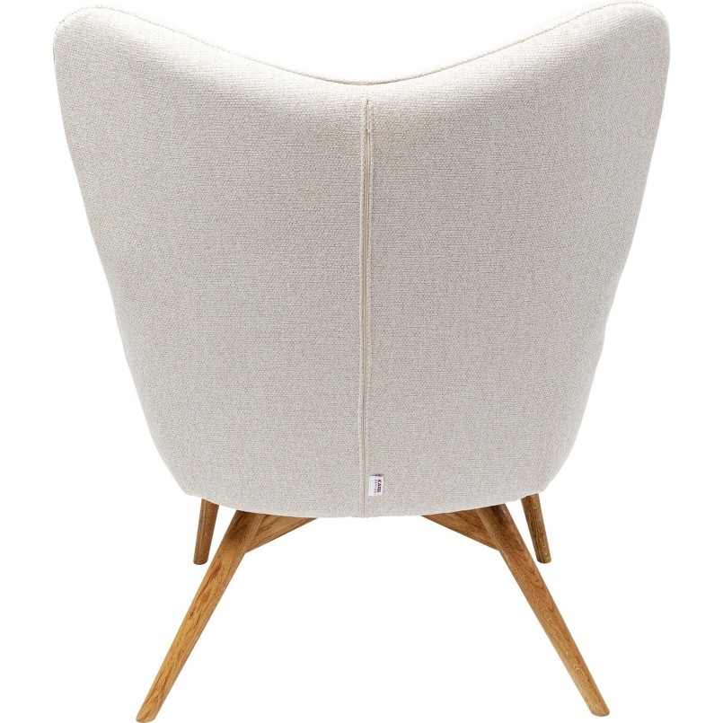 Fauteuil scandinave en tissu crème - Vicky - Kare Design