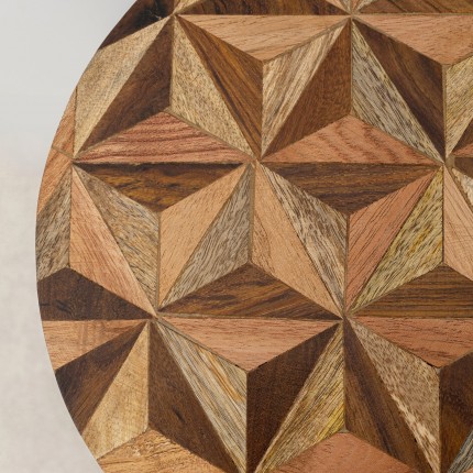 Bijzettafel Domero Geo Ø25cm bruin goud Kare Design