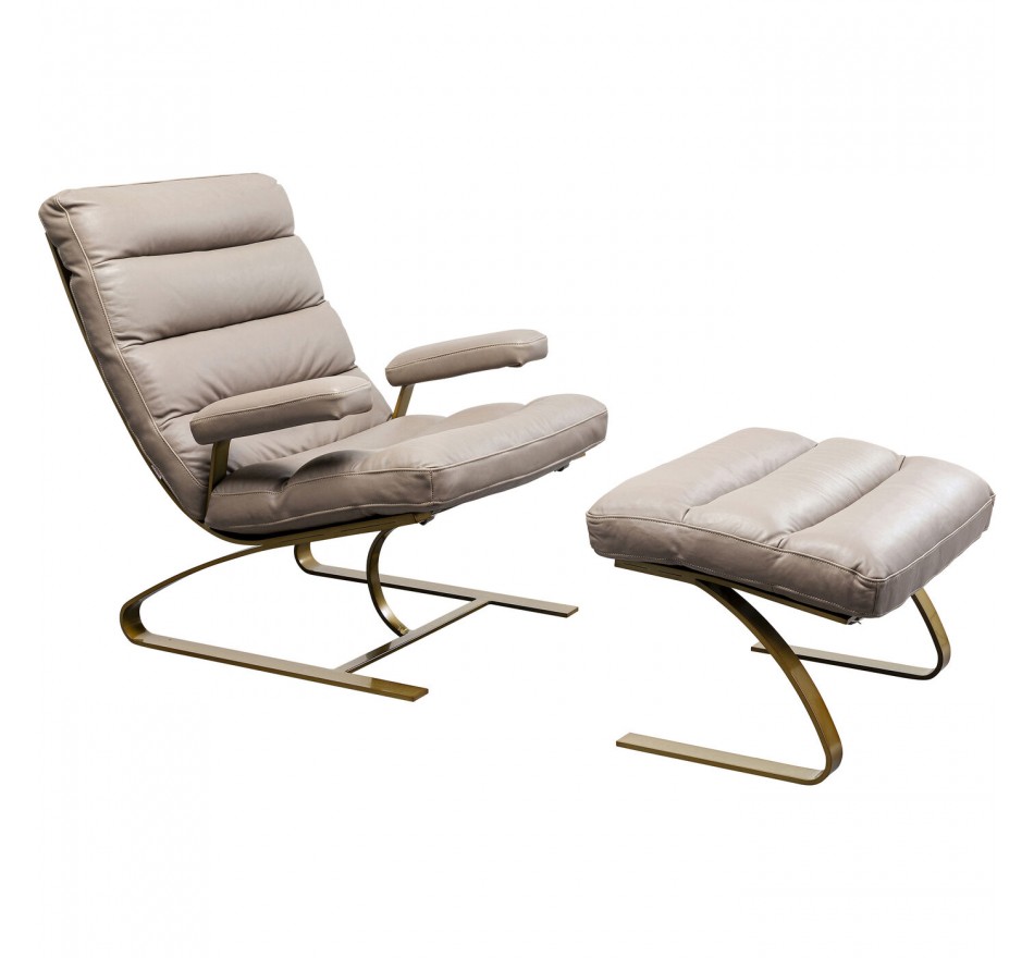 Fauteuil en Voetensteun Novel Kare Design