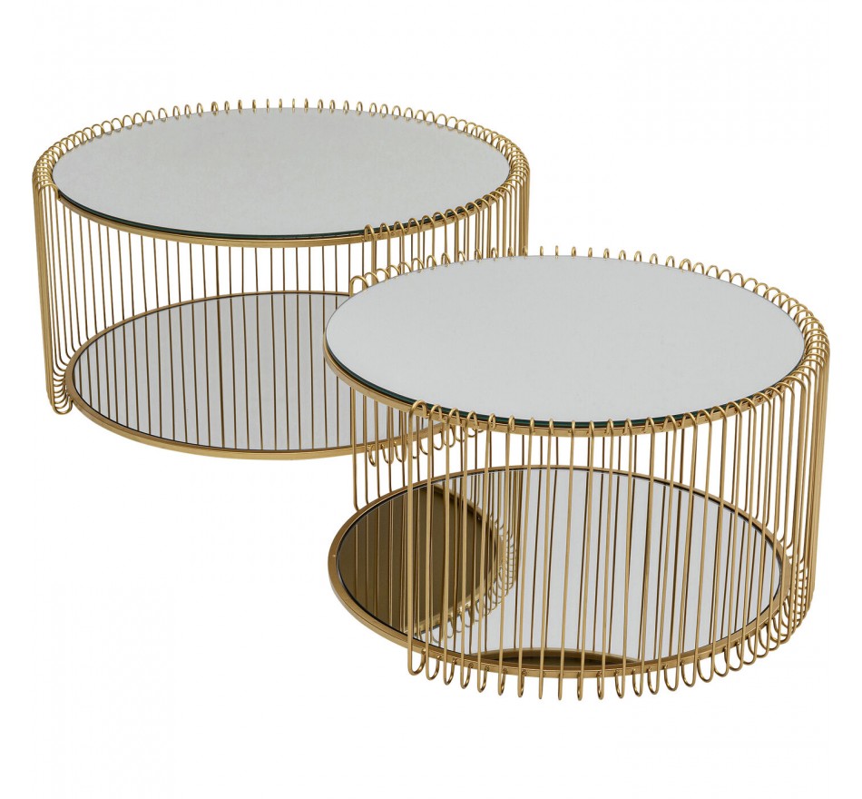 Salontafel Wire Double messing (2/Set) Kare Design