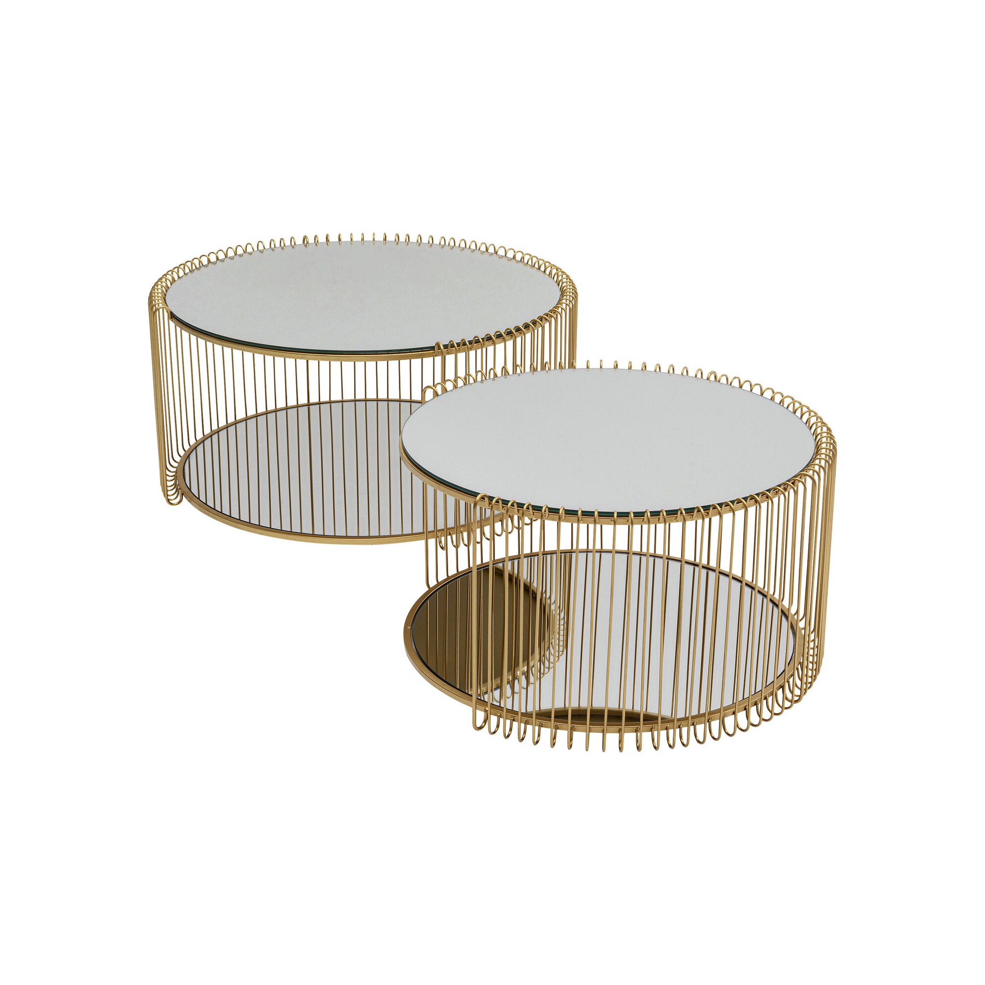 Coffee Table Wire Double brass (2/Set) Kare Design