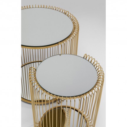 Side Table Wire Double brass (2/Set) Kare Design