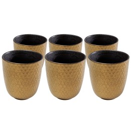Gouden en grijze porseleinen kopjes - Diva - Kare Design