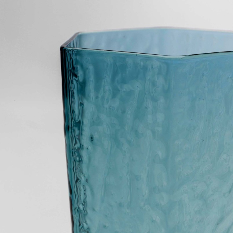 Flûtes à champagne en verre bleu - Cascata - Kare Design
