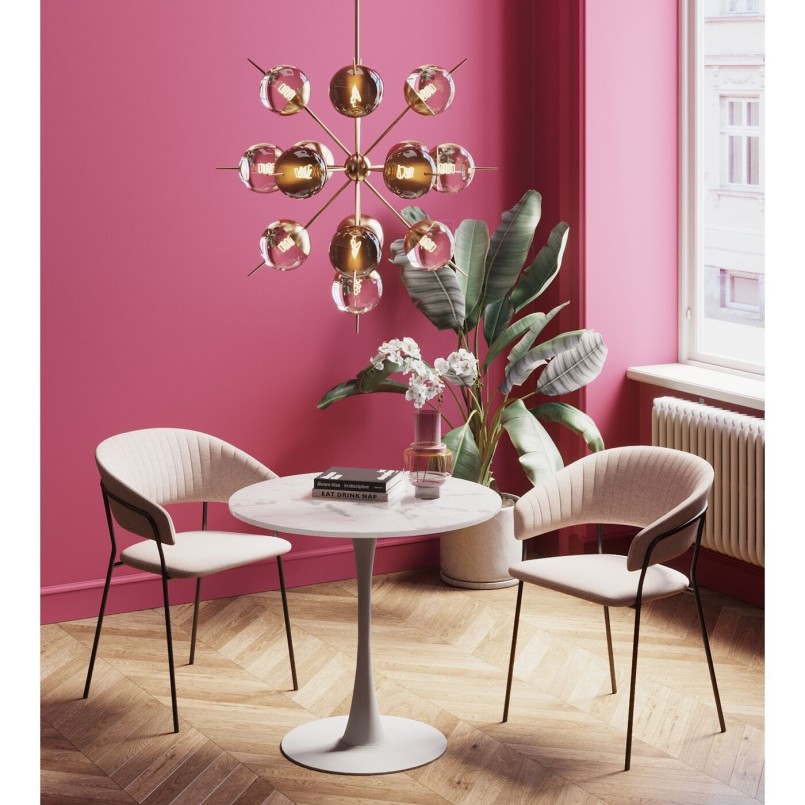 Table blanche effet marbre - Schickeria - Kare Design