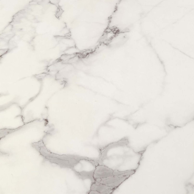 Table effet marbre blanc et pied noir - Schickeria - Kare Design