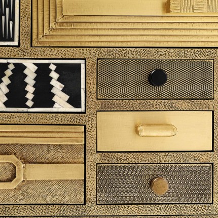 Ladekast Chalet 13 lades goud Kare Design