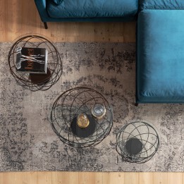 Square Carpet Kelim Pop grey 240x170 Kare Design