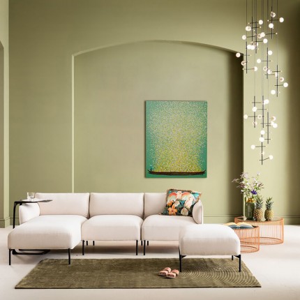 Schilderij Flower Boat 80x100cm groen en geel Kare Design