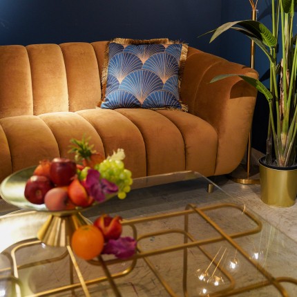 Cushion Fringe  retro blue Kare Design