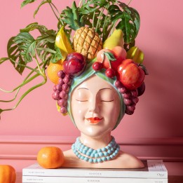 Vaas met vrouwelijke buste en fruitkroon - Fruitig - Kare Design
