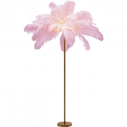 Vloerlamp Veer 165cm roze Kare Design