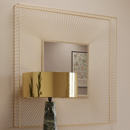 Wall Mirror Dimension Square 91x91cm champagne Kare Design