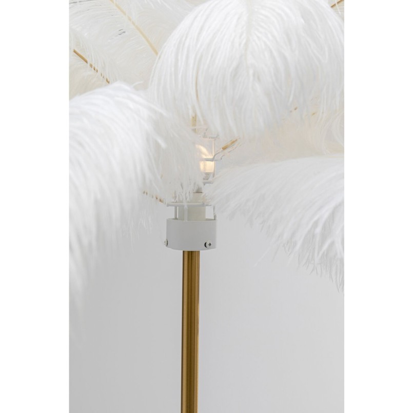 Witte veren vloerlamp - Kare Design