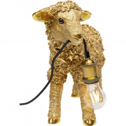 Table Lamp Flower Sheep Gold Kare Design