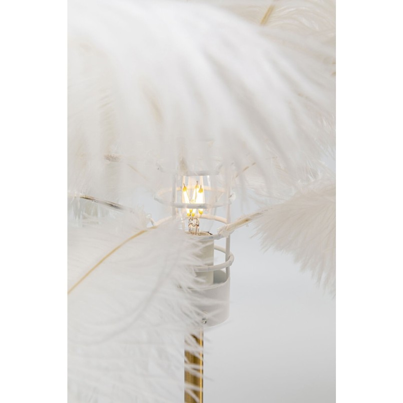 Lampe de table plumes blanches 60cm Kare Design