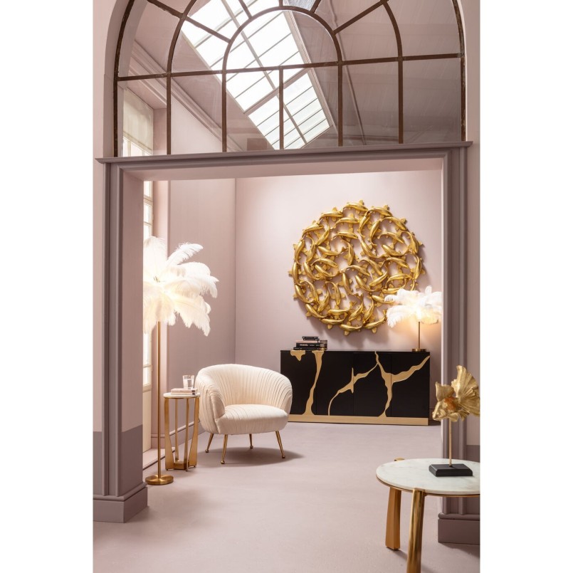 Lampe de table plumes blanches 60cm Kare Design