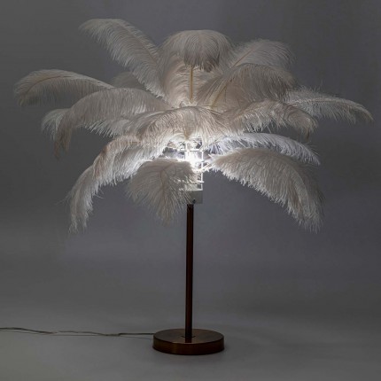 Table lamp feathers white Kare Design