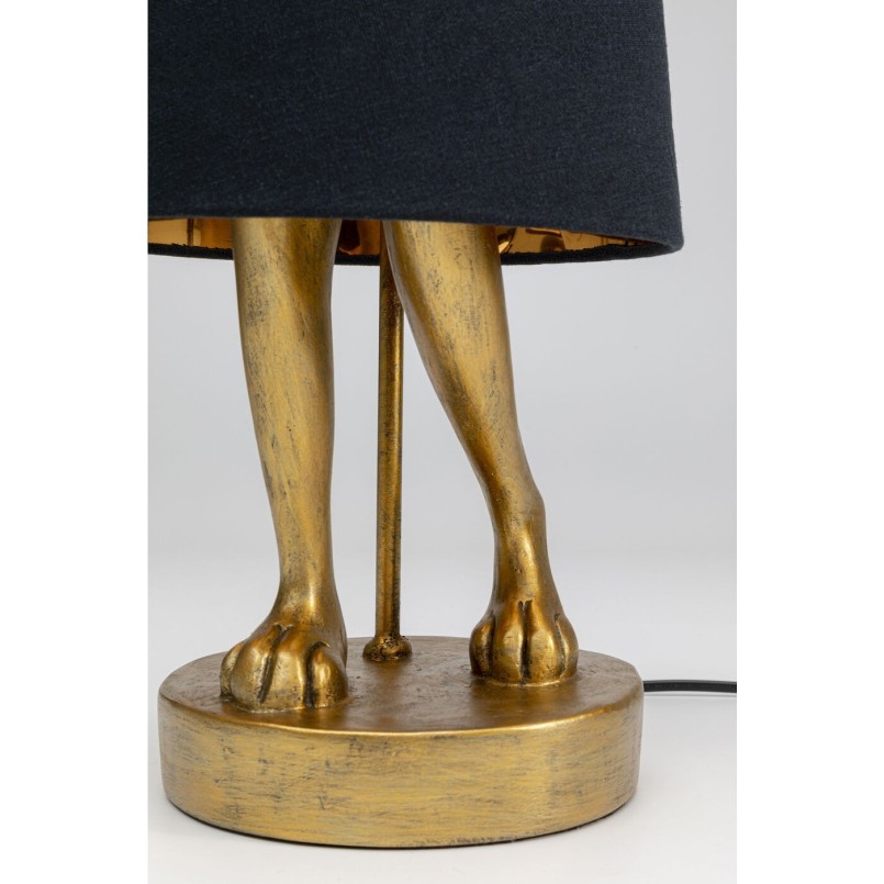 Lampe Animal lapin dorée et noire Kare Design
