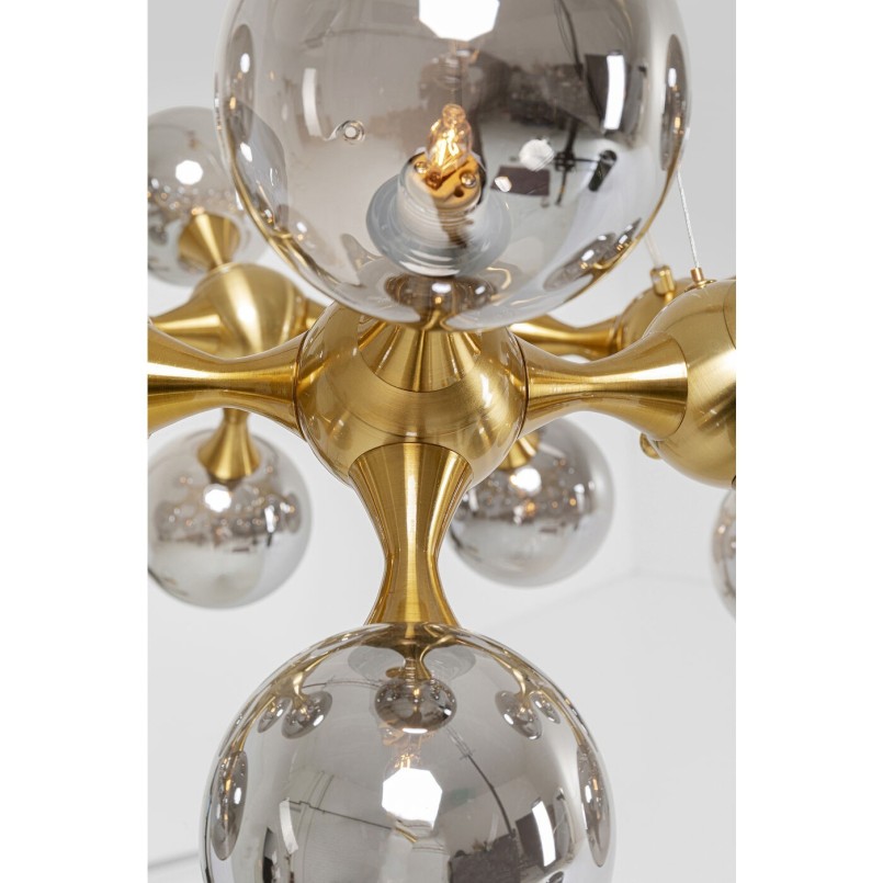 Moderne ophanging van glas en verguld staal - Atomic Balls - Kare Design
