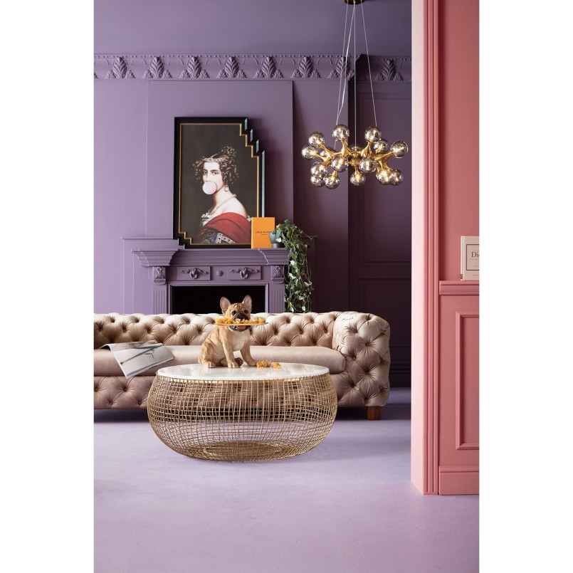 Moderne ophanging van glas en verguld staal - Atomic Balls - Kare Design