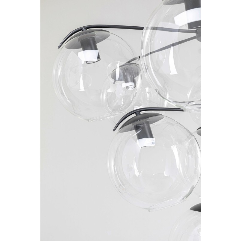 Suspension Lasmina 10 globes noire Kare Design