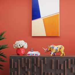 Kleurrijke decoratie - Neushoorn - Kare Design