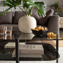 Coupe fleur dorée et noire - Kare Design