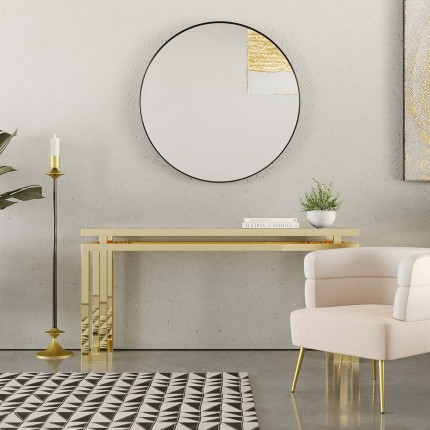 Wall Mirror Ombra Soft Black 100cm Kare Design