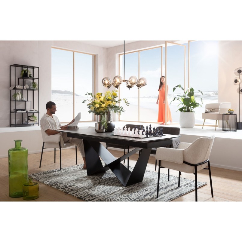 Zwart-wit transparant schaakspel - Kare Design