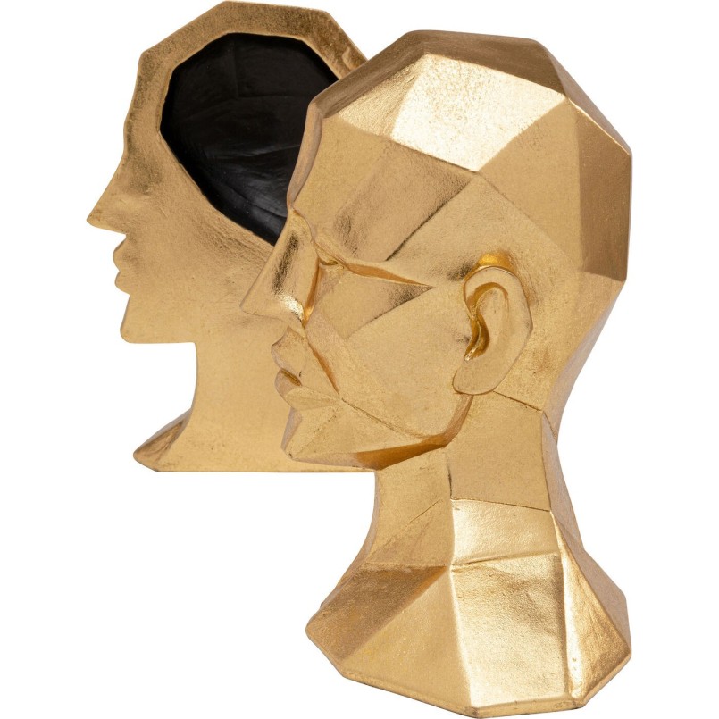 Gouden gezicht boekensteun - Kare Design