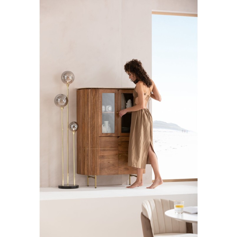 Vitrinekast massief mango - Grace - Kare Design