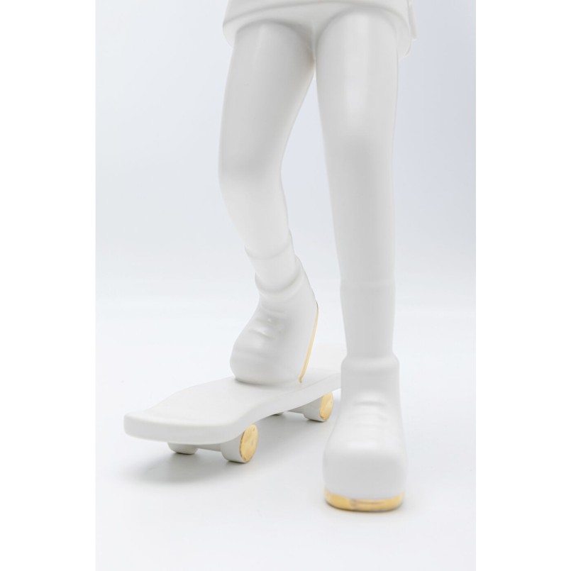 Witte en gouden astronaut skateboard decoratie - Kare Design