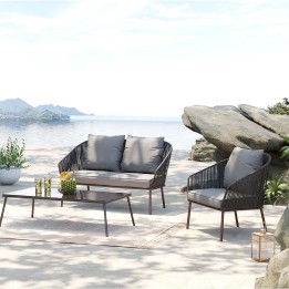 Charcoal grey garden furniture - Elba - Kare Design