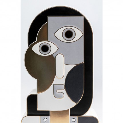 Vaas abstracte vrouw grijs 43cm Kare Design