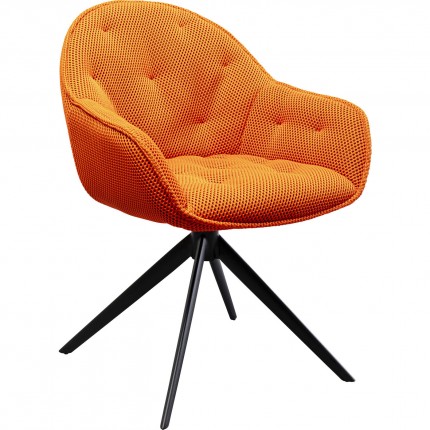 Swivel Armchair Carlito Mesh orange Kare Design