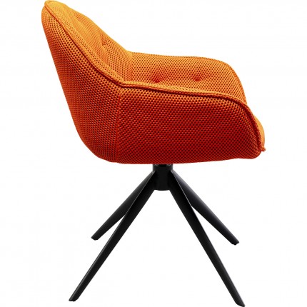 Swivel Armchair Carlito Mesh orange Kare Design