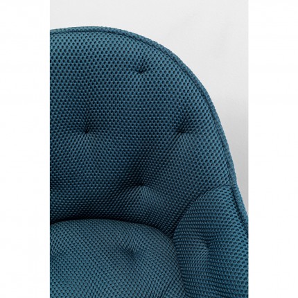 Draaistoel Carlito Mesh blauw Kare Design
